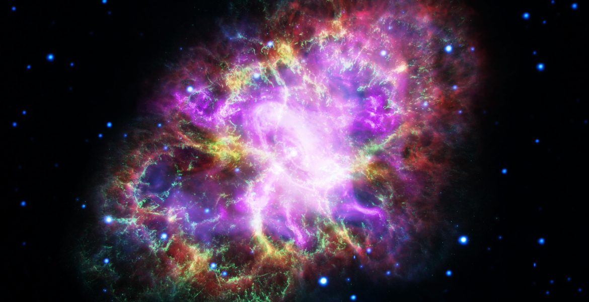 Multiwavelength image of the Crab Nebula.