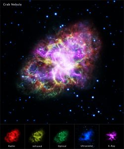 Multiwavelength image of the Crab Nebula.