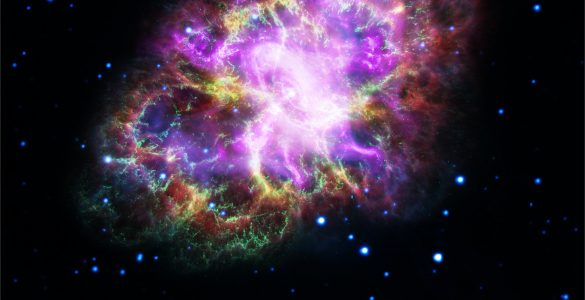 Multiwavelength image of the Crab Nebula.