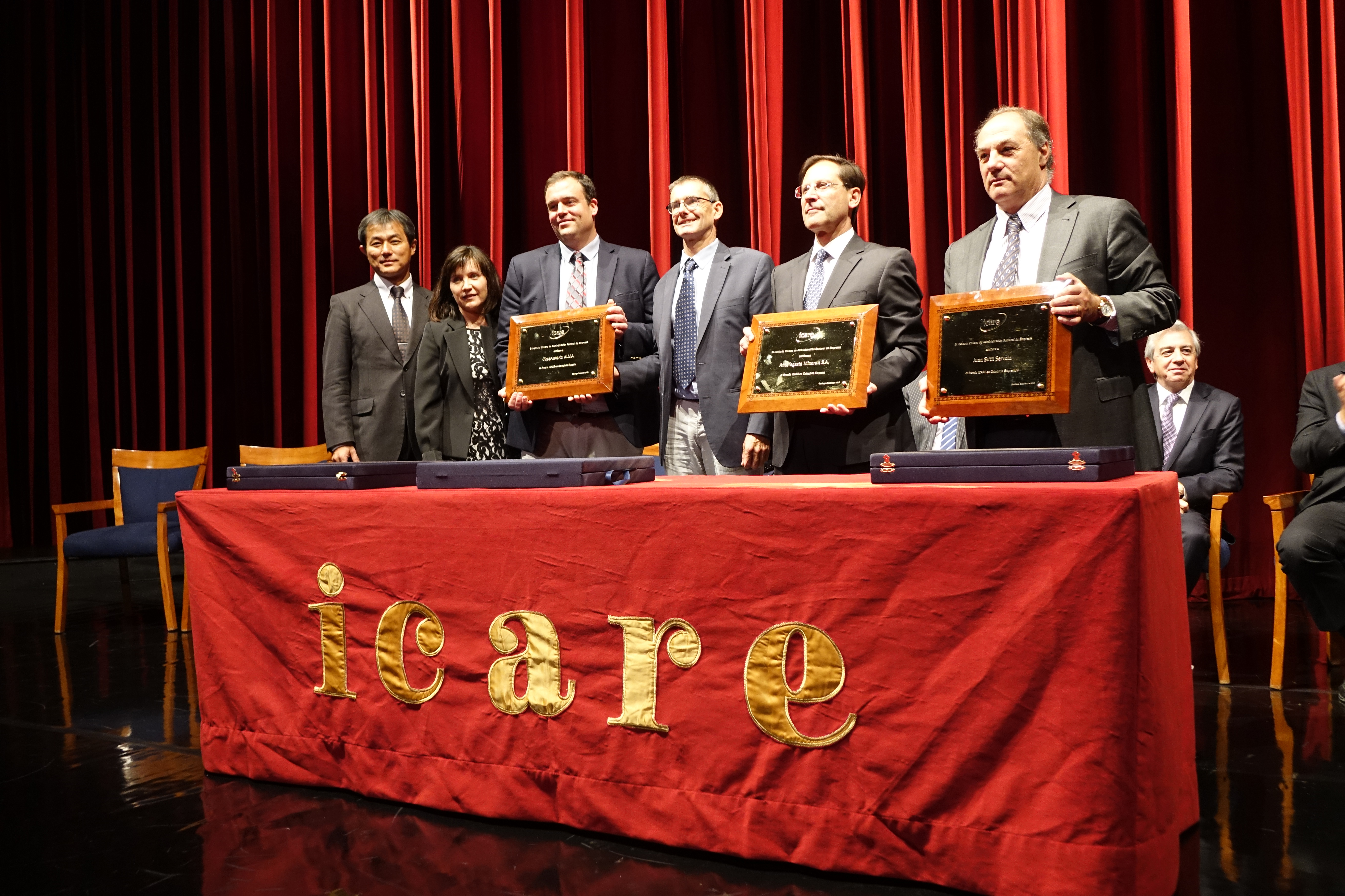 The three winners of the ICARE 2017 Award