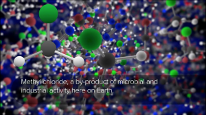 Artist's impression of organohalogen methyl chloride