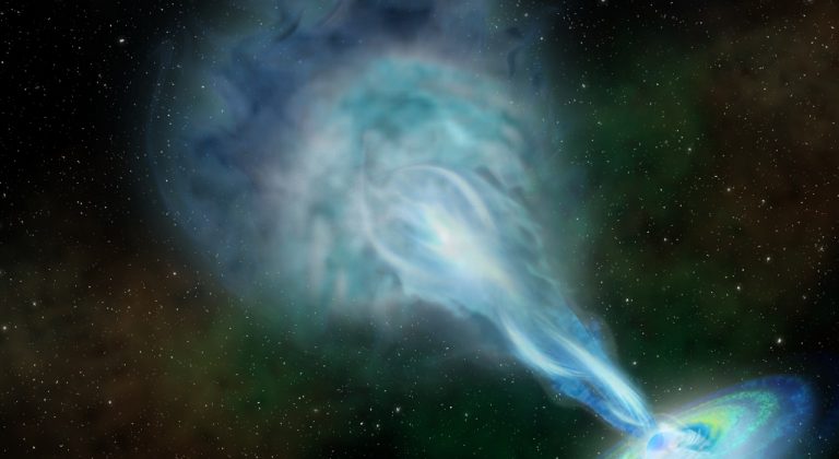 Artist's conception of distant quasar