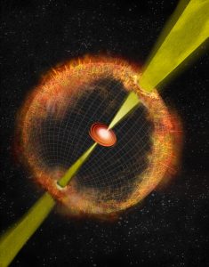Artist's conception of a gamma ray burst