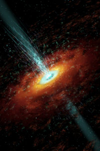 Artist impression of a supermassive black hole