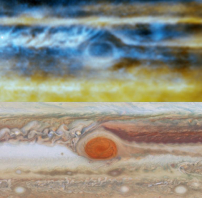 Radio and Optical images of the Great Red Spot