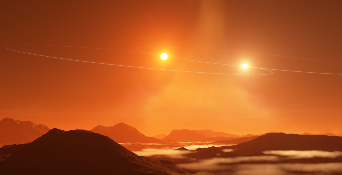 Double Sunset on a 'Tatooine' Exoplanet