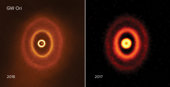 ALMA images of triple star system GW Orionis