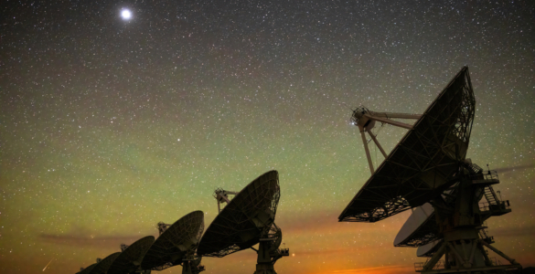 VLA Dishes Airglow