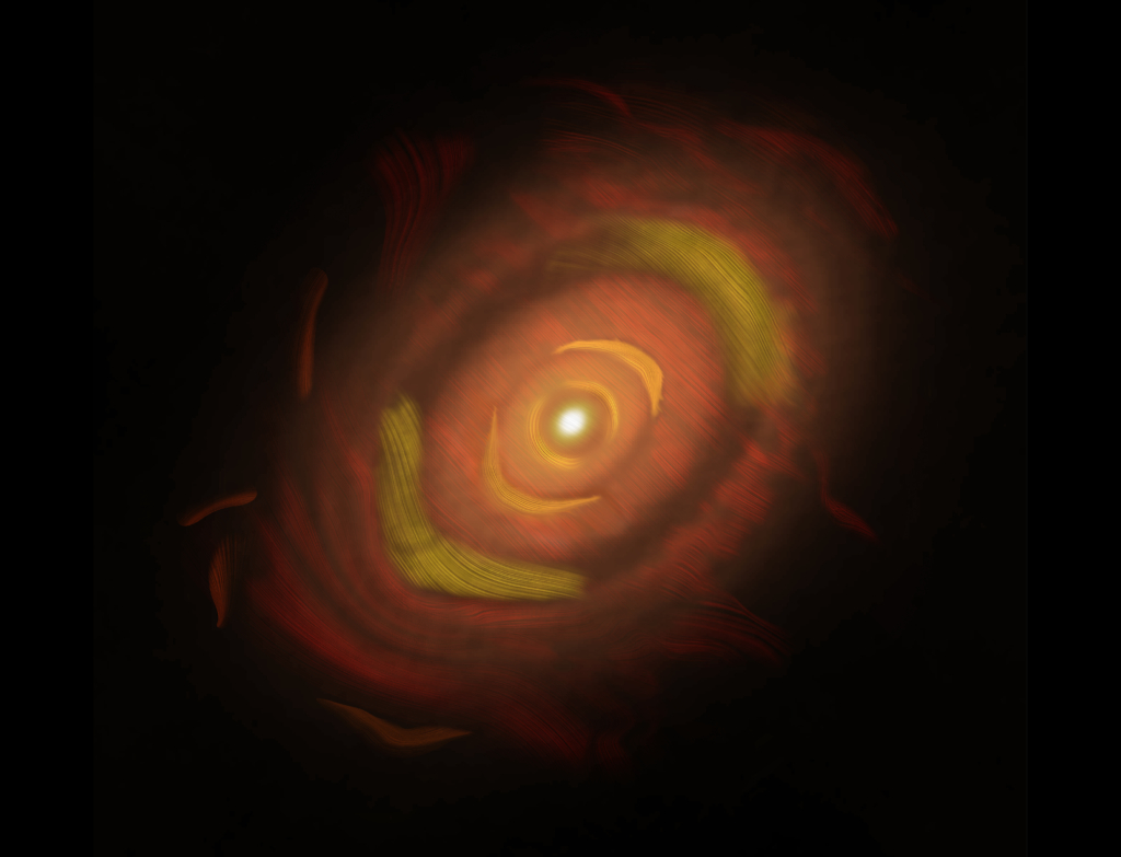 La observación de ALMA de la joven estrella revela detalles de los granos de polvo