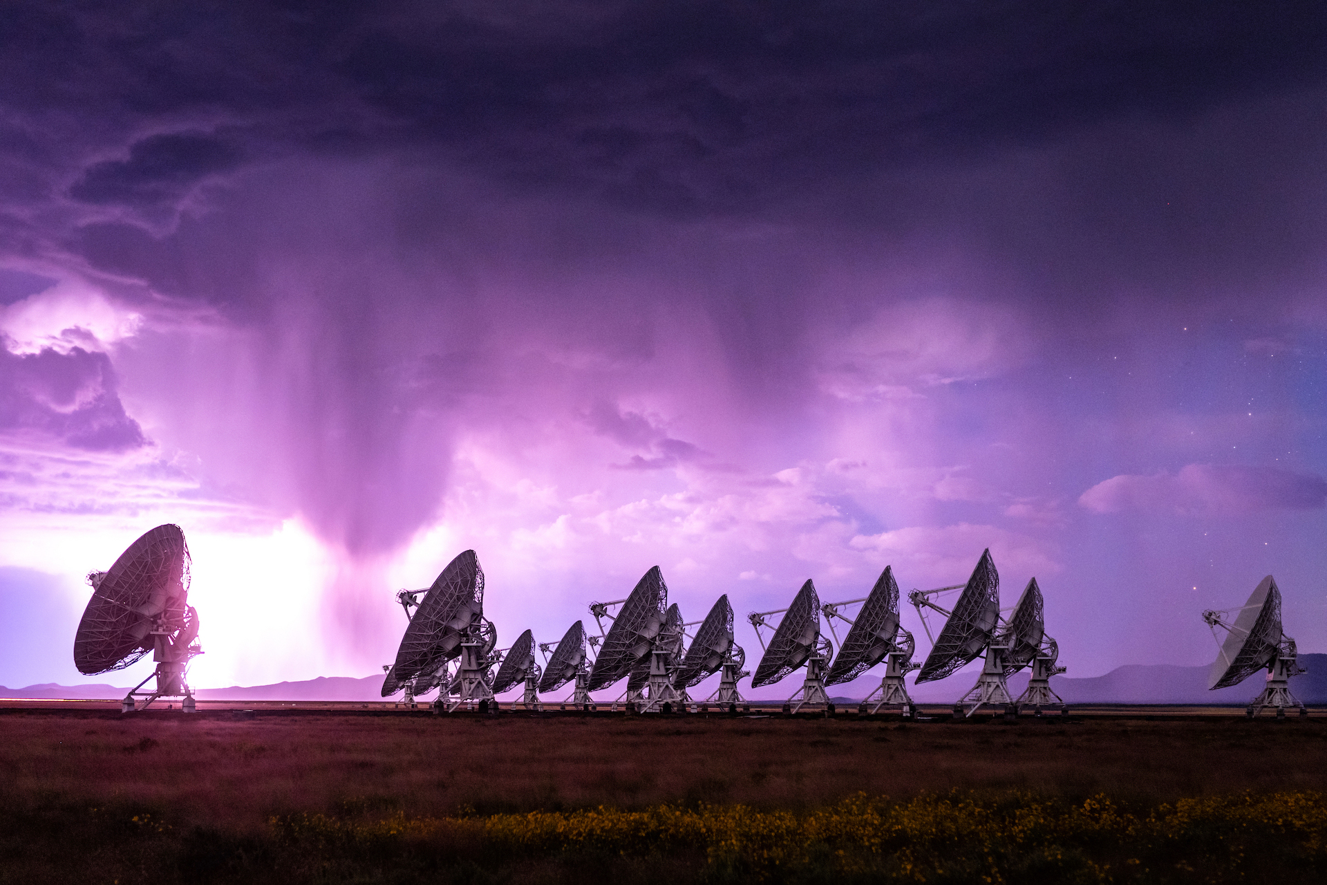 Purple Lightning at the VLA
