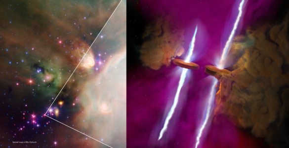 It’s Twins! Astronomers Discover Parallel Disks and Jets Erupting From a Pair of Young Stars
