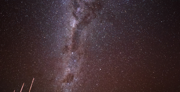 ALMA Sign with Milky Way Backdrop