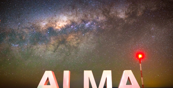 ALMA Sign with the Milky Way