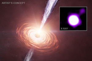 NASA’s Chandra and the U.S. National Science Foundation Very Large Array See Surprisingly Strong Black Hole Jet at Cosmic “Noon”